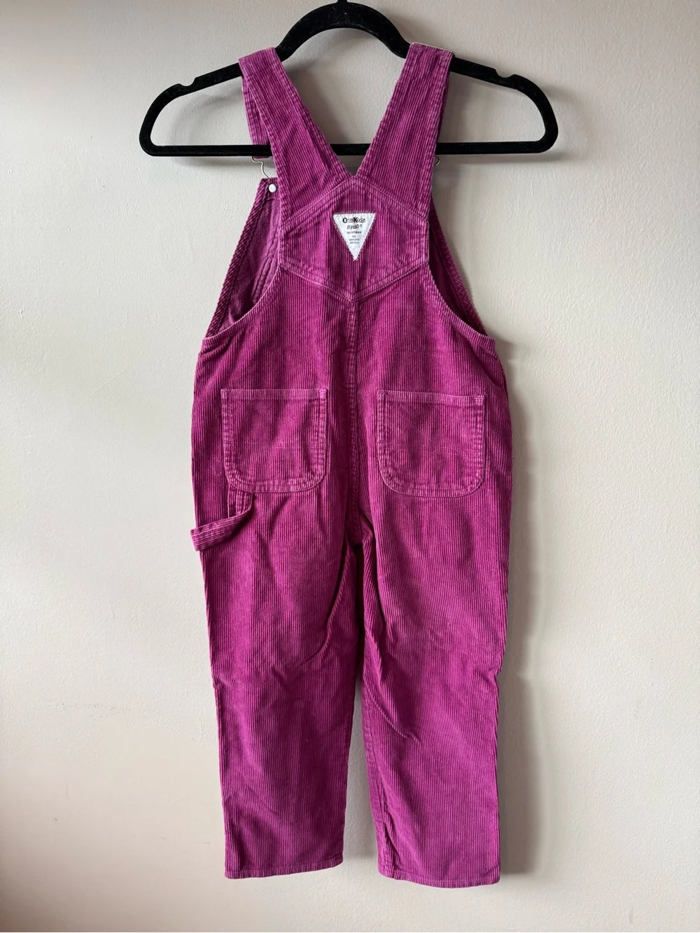 Vintage Y2K Osh Kosh B’Gosh Raspberry Corduroy Overalls‎ Size 6